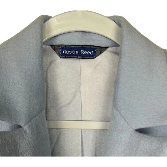 Austin Reed Angora Wool Blazer Light Blue Women’s Size 12 - Picture 2 of 12